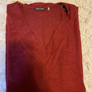 Maroon Pink Clover Top